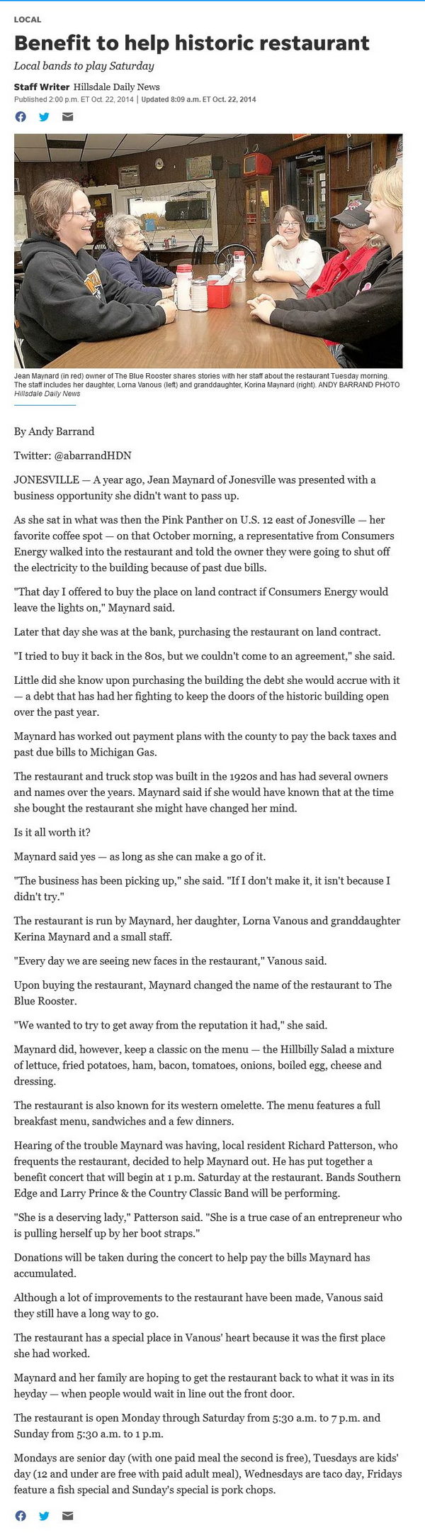 Blue Rooster Restaurant (Pink Panther) - October 2022 News Report (newer photo)